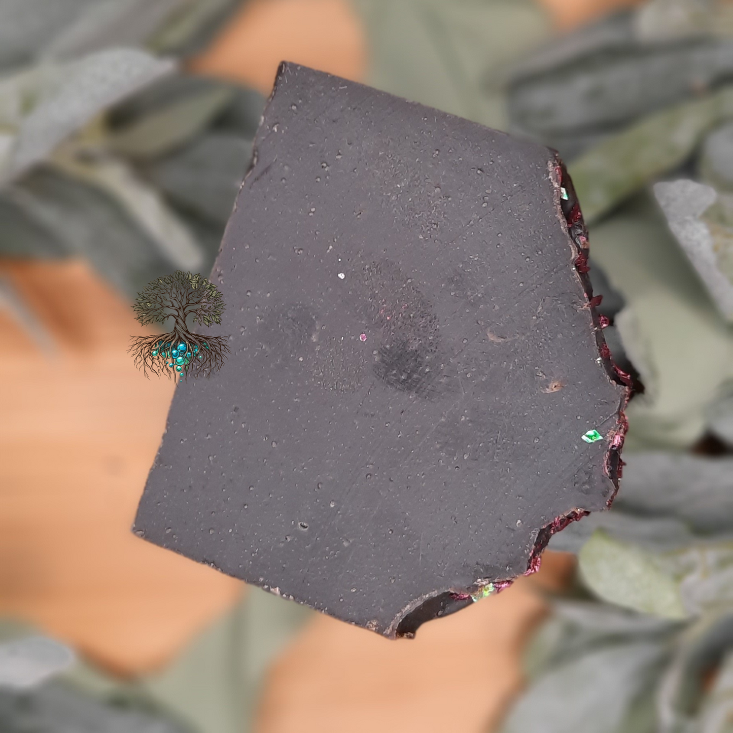 dark brown/black hemp soap bar, hemp oil soap bar, handmade soap